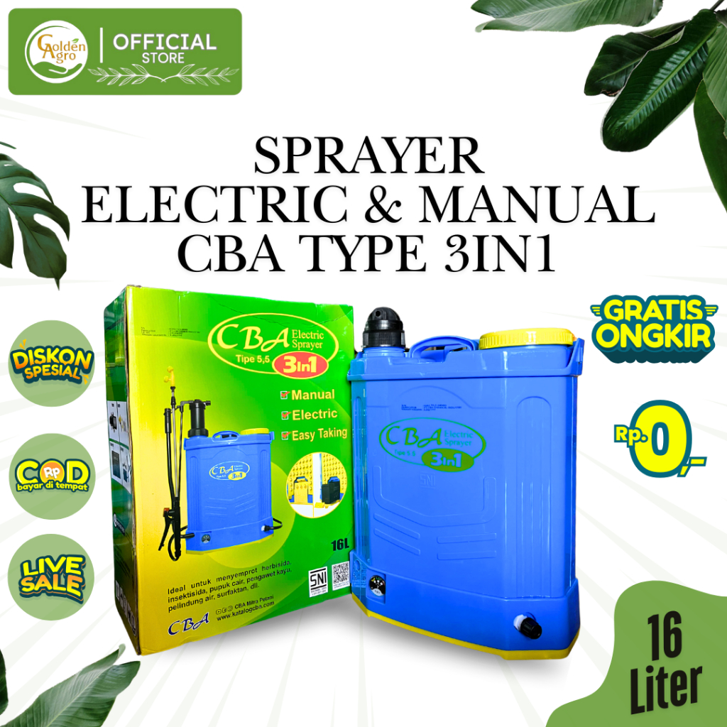 TANGKI SPRAYER CBA ELEKTRIK 3IN1 16 LITER