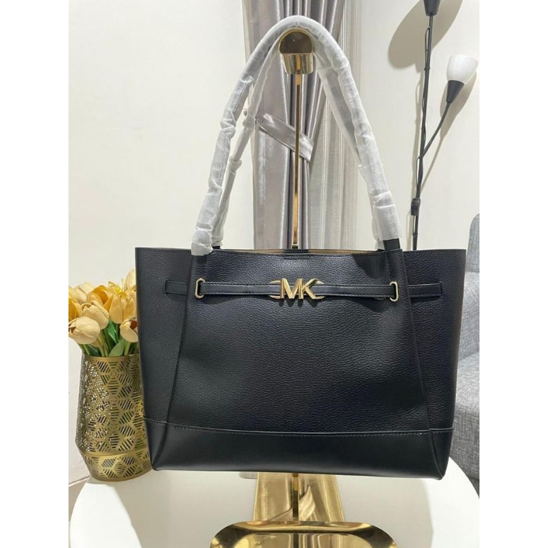 MK Reed Large Belted Tote Bag Black