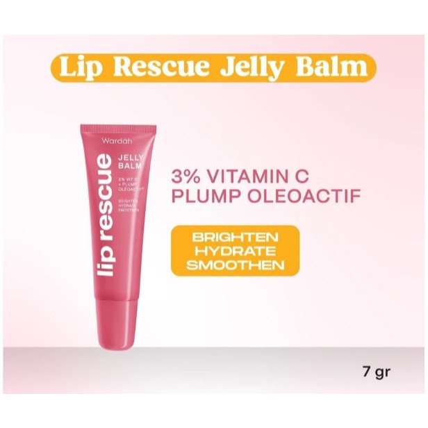 Wardah Lip Rescue Jelly Balm 100%ORI Dusty Rose Lipbalm