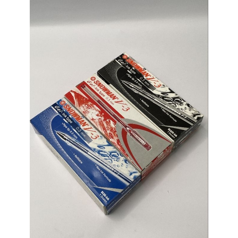 

Pulpen SNOWMAN V3 0.5mm hitam/biru/merah satuan