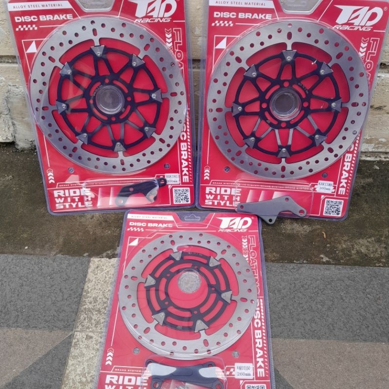 piringan disk break cakram depan TAD T DRIVE 300MM pnp RX KING KHARISMA SUPRA X125 VARIO 150 NEW set