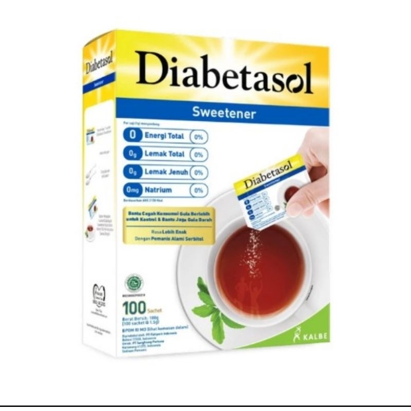 

Diabetasol Sweetener per Box isi 100 sachet