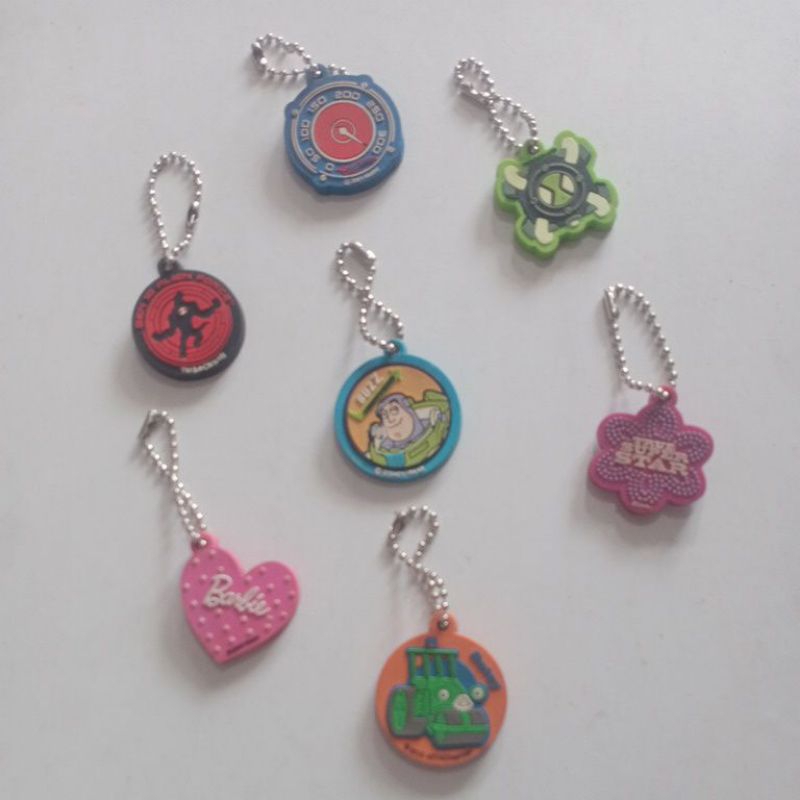 rubber key chains original Disney chapman Mattel CN