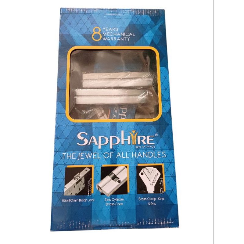 Kunci Pintu Sapphire Set Besar / Gagang Pintu Rumah Sapphire