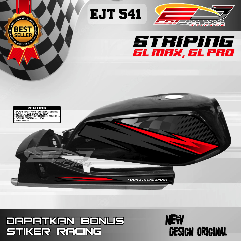 STRIPING GL TRANSPARAN DECAL STIKER GL MAX PRO NEOTECH - EJT 541