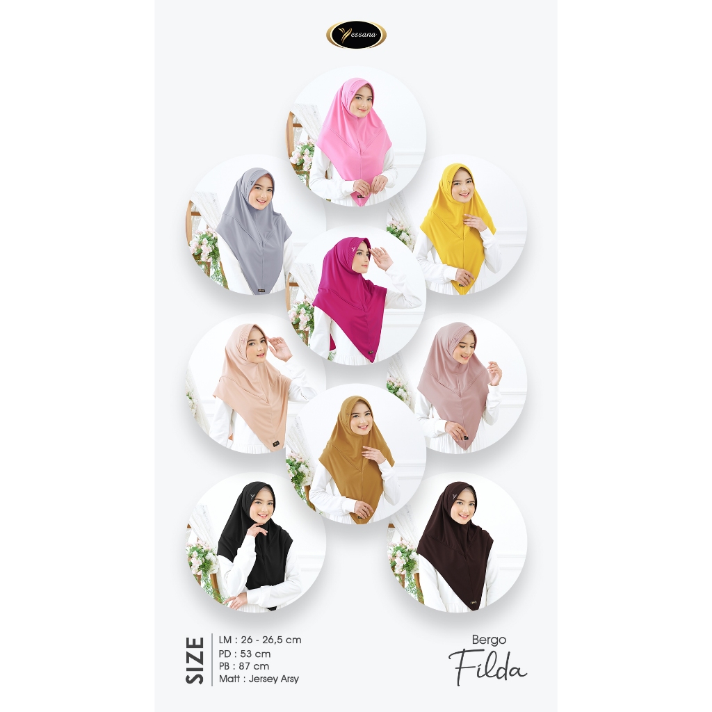 Yessana Bergo Filda Instant Hijab Jersey Hijab Instant Jersey