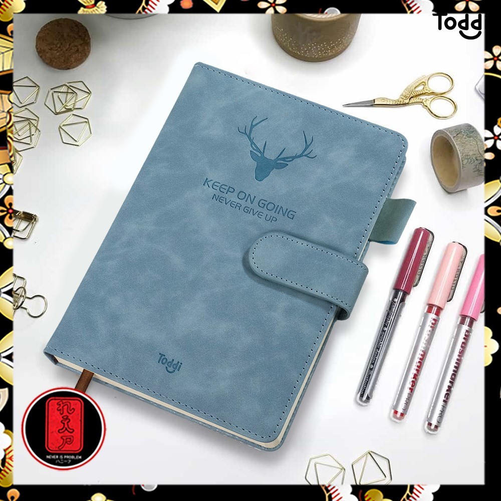 

Toddi Buku Jurnal Hardcover Notebook Diary 68GSM 360 Halaman Grid - TL5 - Baby Blue