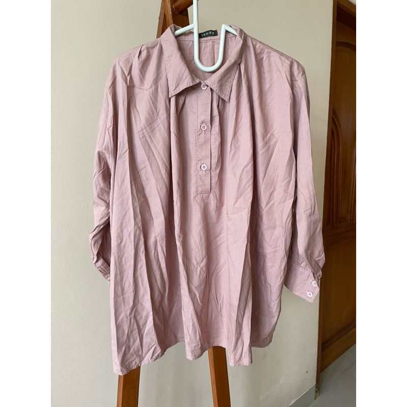 [PRELOVED] Leody - Manohara Poplin Blouse | Kemeja Rempel Dada