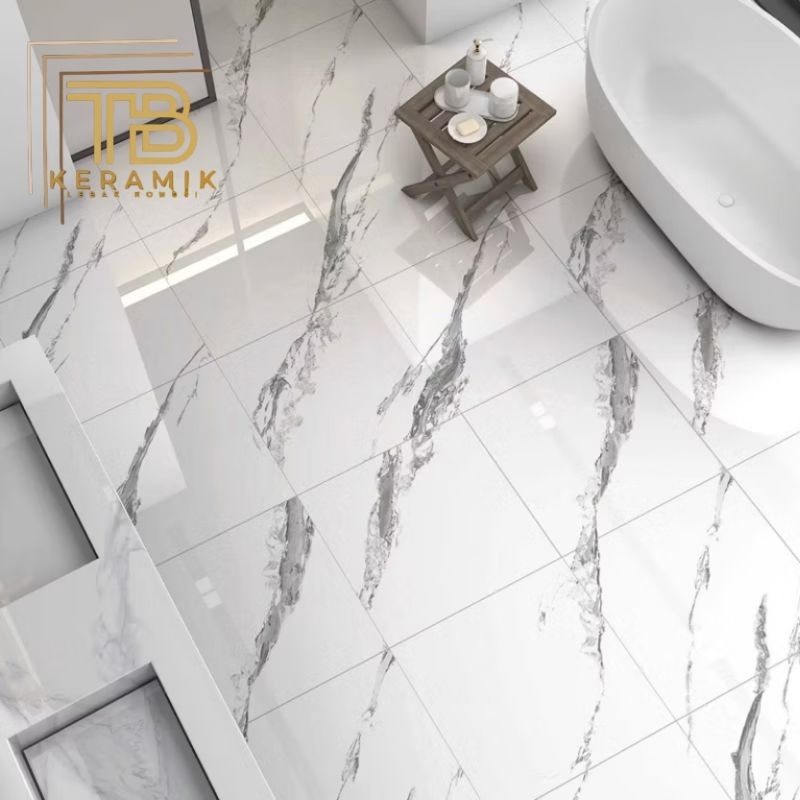 Granit lantai 60x60cm | Tyara white I glazed polished | Arna