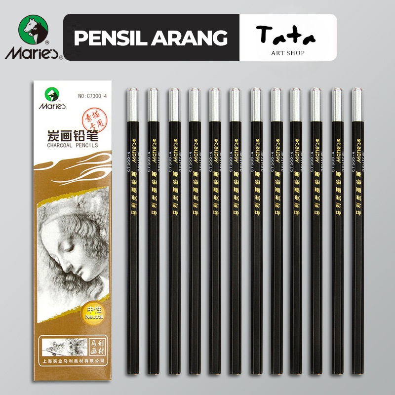 

Maries Charcoal Pencil C7300 Sketch Pensil Sketsa Arang Satuan