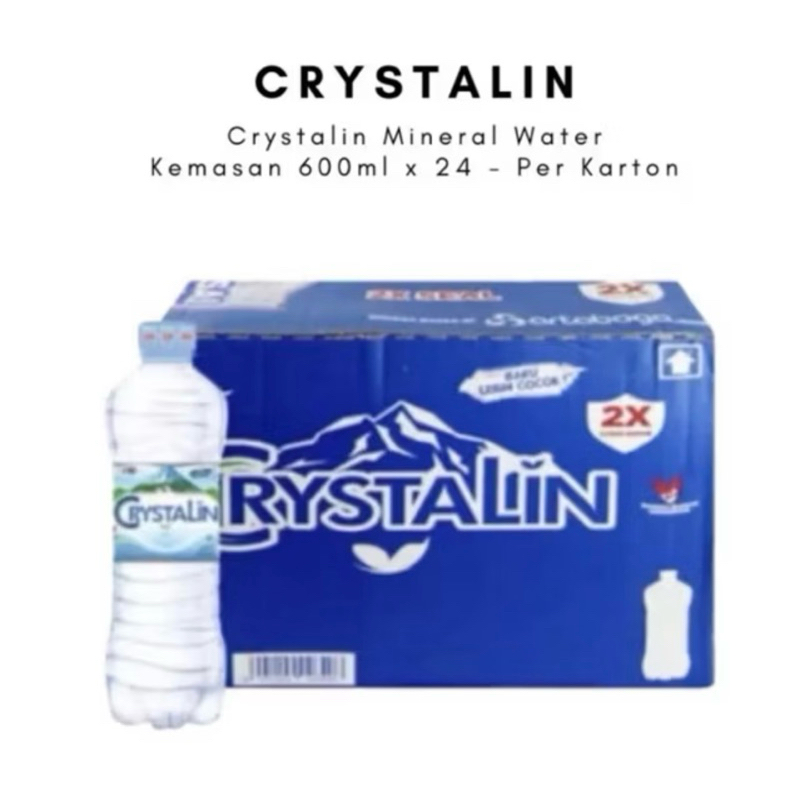 

Air Mineral Crystalline 600ml 1 Dus Isi 24 Botol