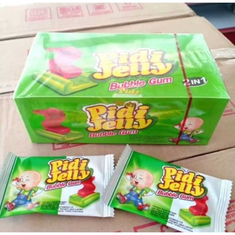 

1 dus ranjani pidy jelly bubble gum isi 24 box,1 box isi 30 pcs