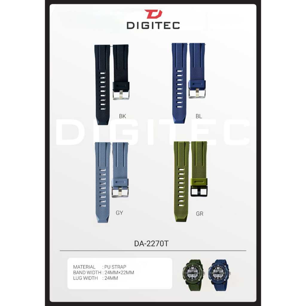 Tali Jam Tangan Digitec 2270 Strap Digitec 2270 Rubber