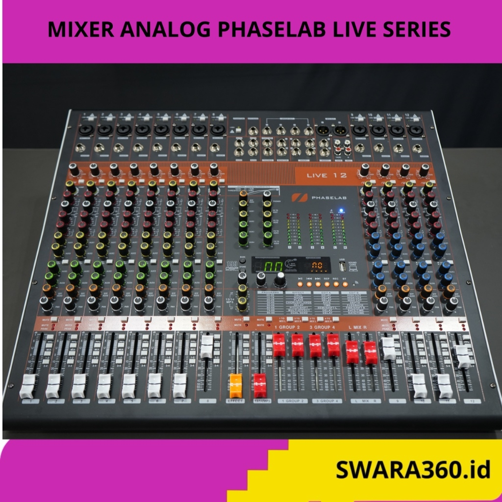 Mixer audio phaselab live12 live16  live24