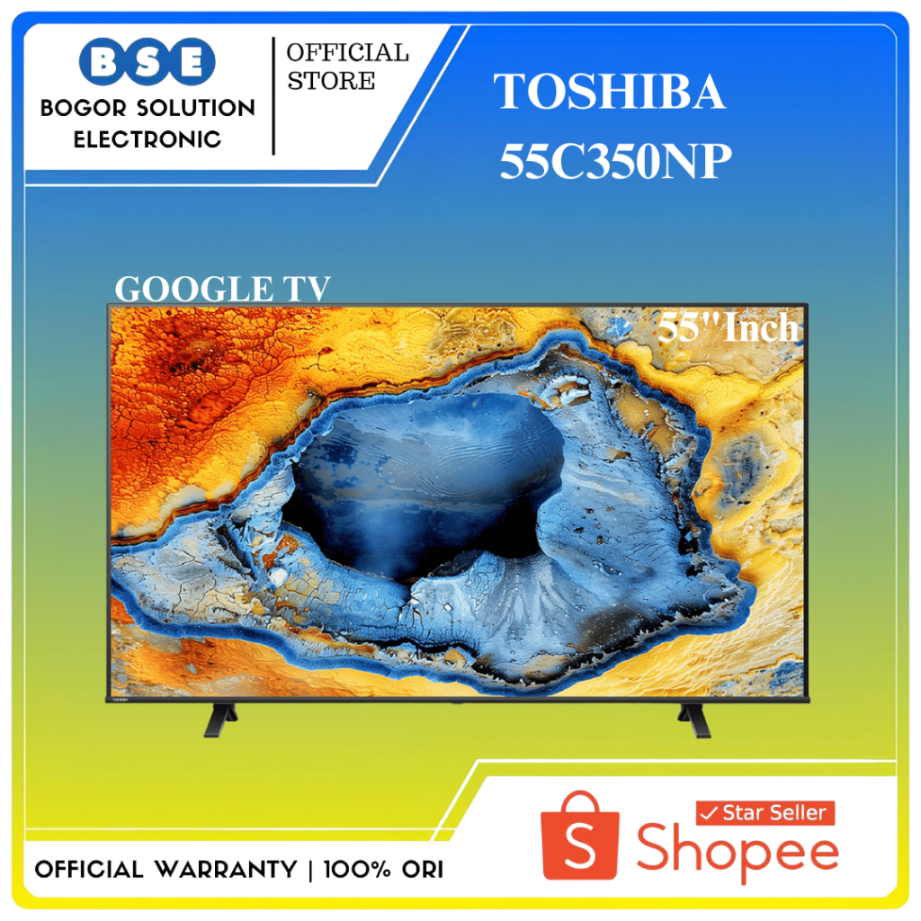 TV 55 Inch Toshiba 55C350NP 4K UHD Toshiba 55 C350 NP Google TV Pengganti 55C350LP
