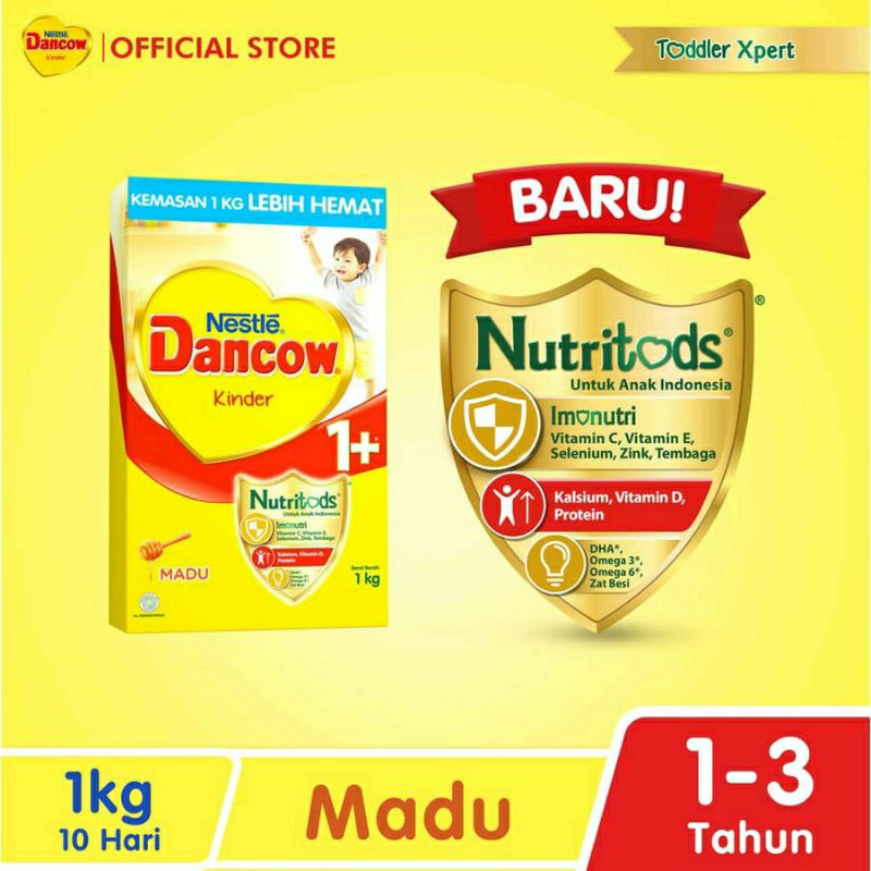 

DANCOW 1+ Susu Rasa Madu Susu Anak 1-3 Tahun Box 1Kg 1000 Gram