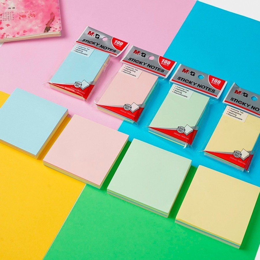 

Sticky Note M&G YS-93 3x3inch Pastel Color 76x76mm Memo Stick Tempel Penanda Buku