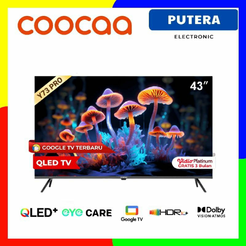 COOCAA 43Y73 PRO GOOGLE TV 43 inch 4K QLED+ 43Y73PRO