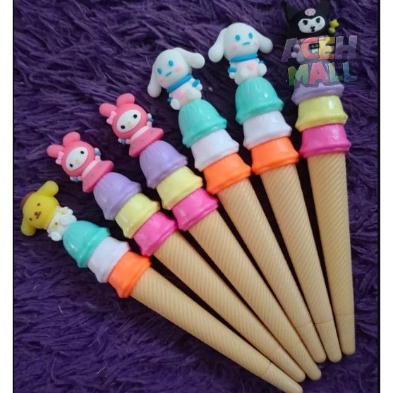 

Pulpen Bentuk Es Krim Topping Karakter Lucu S4nrio Koromi Melody Sinamonrol dkk