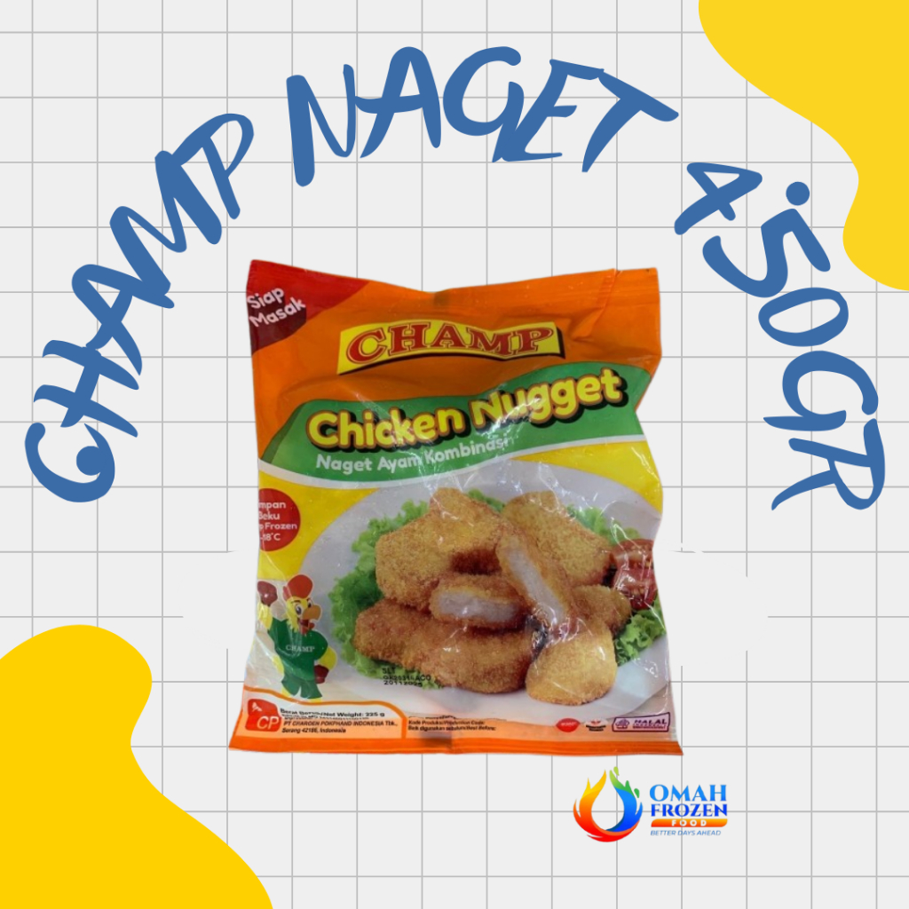 

Champ Chicken Nugget Naget Ayam 450gr (NON COD DAN REGULER DILUAR KARISIDENAN SOLO)