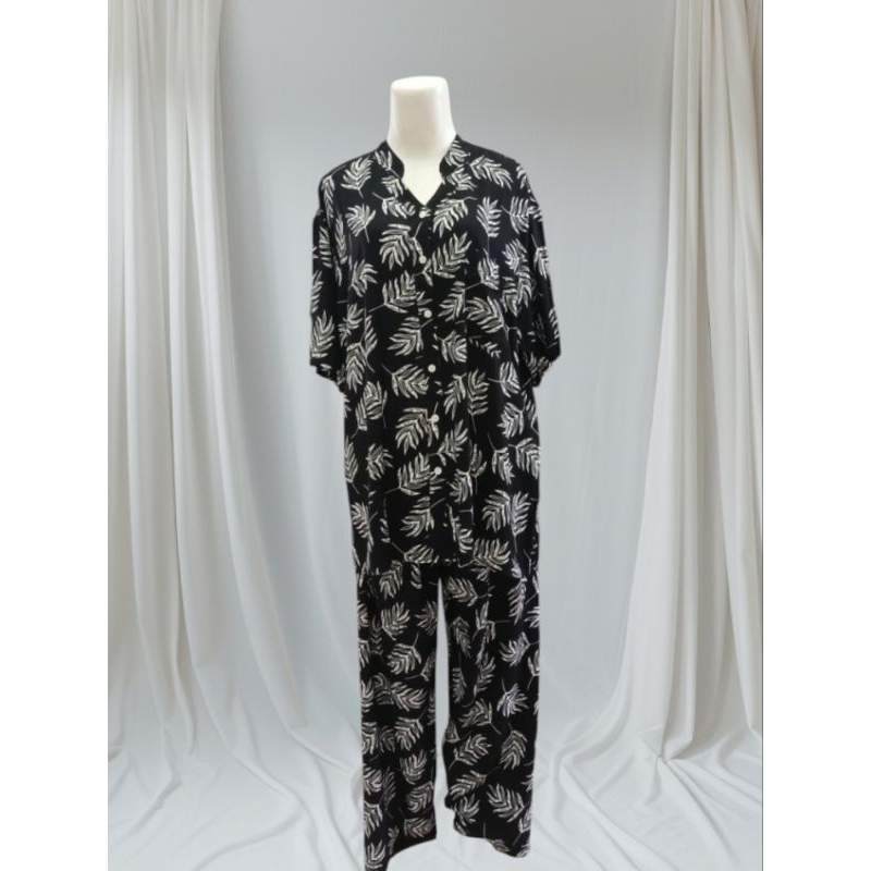 AMRO SLEEPWEAR - PIYAMA AMRO CP MOTIF DAUN  JUMBO - PIYAMA AMRO SLEEPWEAR RAYON CP JUMBO MOTIF // PI