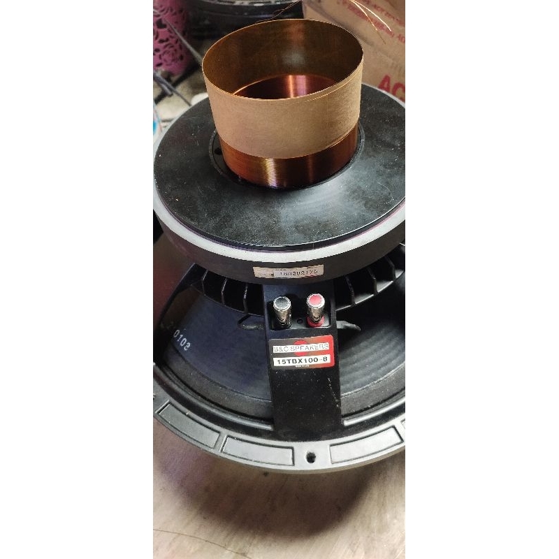 spool spul speaker B&C 15TBX100 fiber inout