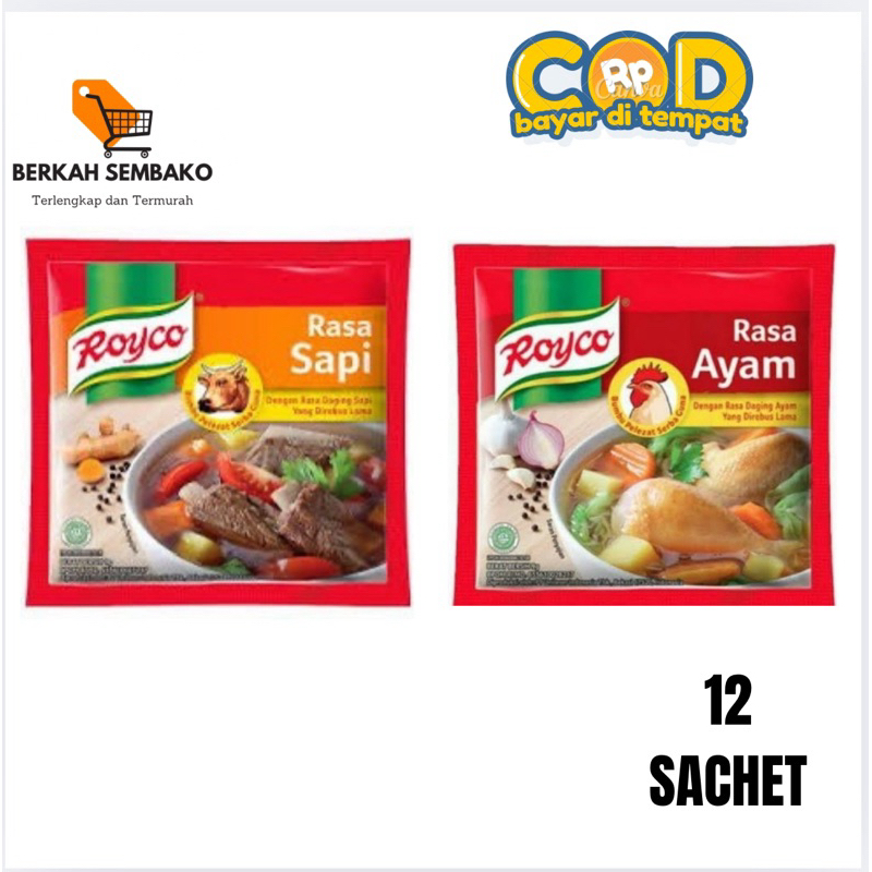 

Penyedap masakan ROYCO ayam dan sapi bumbu dapur- 12 sachet
