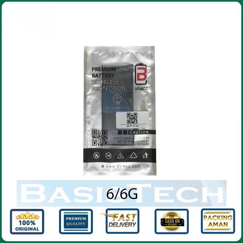 BATERAI FOR IPHONE 6 6G BT-ACC DOUBLE IC POWER PROTECTION