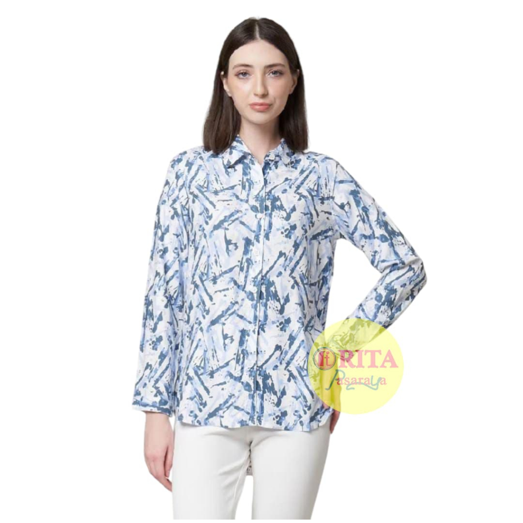 Mcb Ladies Kemeja Motif Abstrak