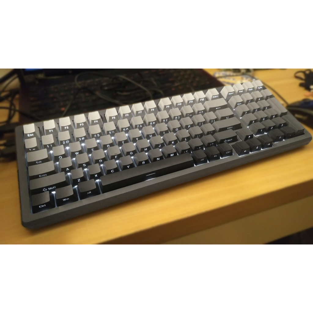 Keyboard Mechanical Zifriend K99/K82 Gradient White Light Brown Switch Second