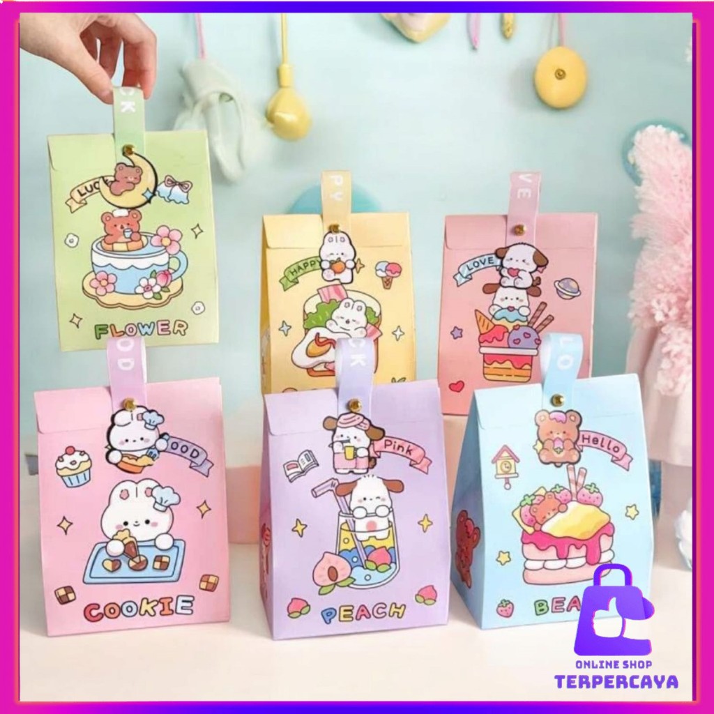

OST Goodie Bag Ulang Tahun Anak Motif Kartun Paper Bag Karakter Kotak Souvenir Box Kue Tentengan Souvenirs Party Supplies Kotak Kado Tas Bingkisan Hadiah Hampers Ulang Tahun Anak