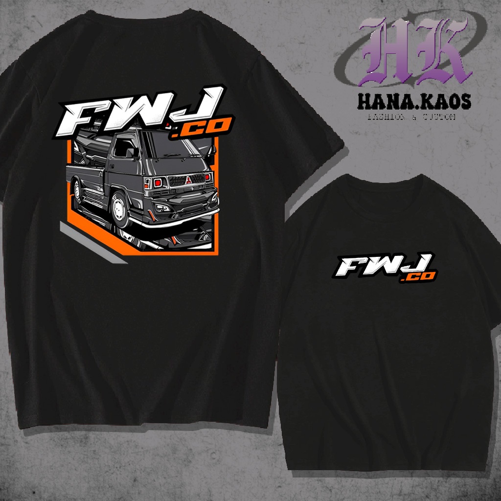 HANAKAOS- KAOS FWJ PICK UP L 300  - Kaos Pria Distro Original Keren Terbaru Kaos Kekinian