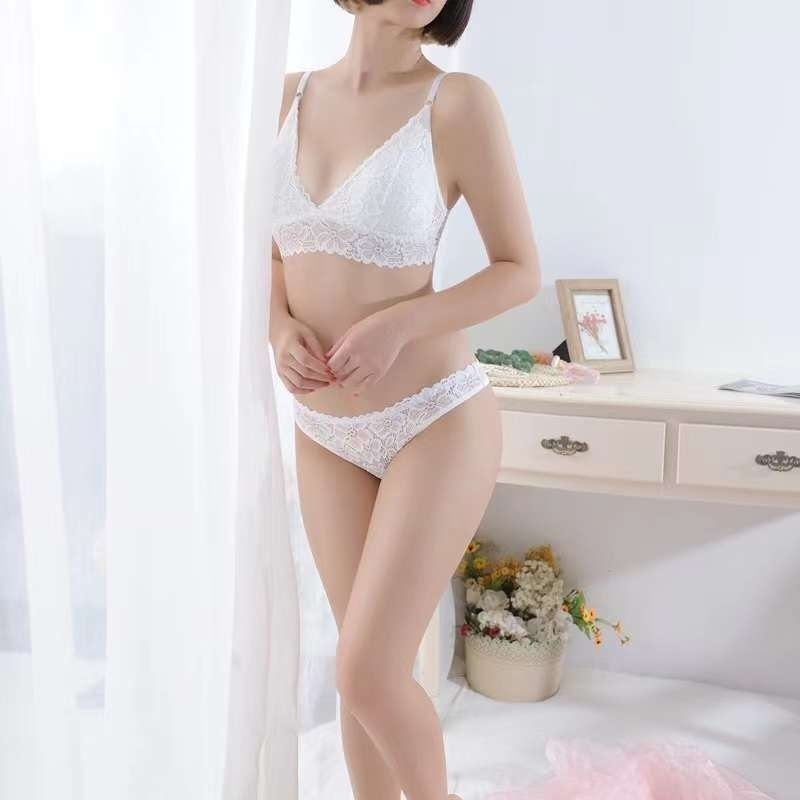 Bra Dan Cd set Wanita Sexy no kawat,renda (7365)
