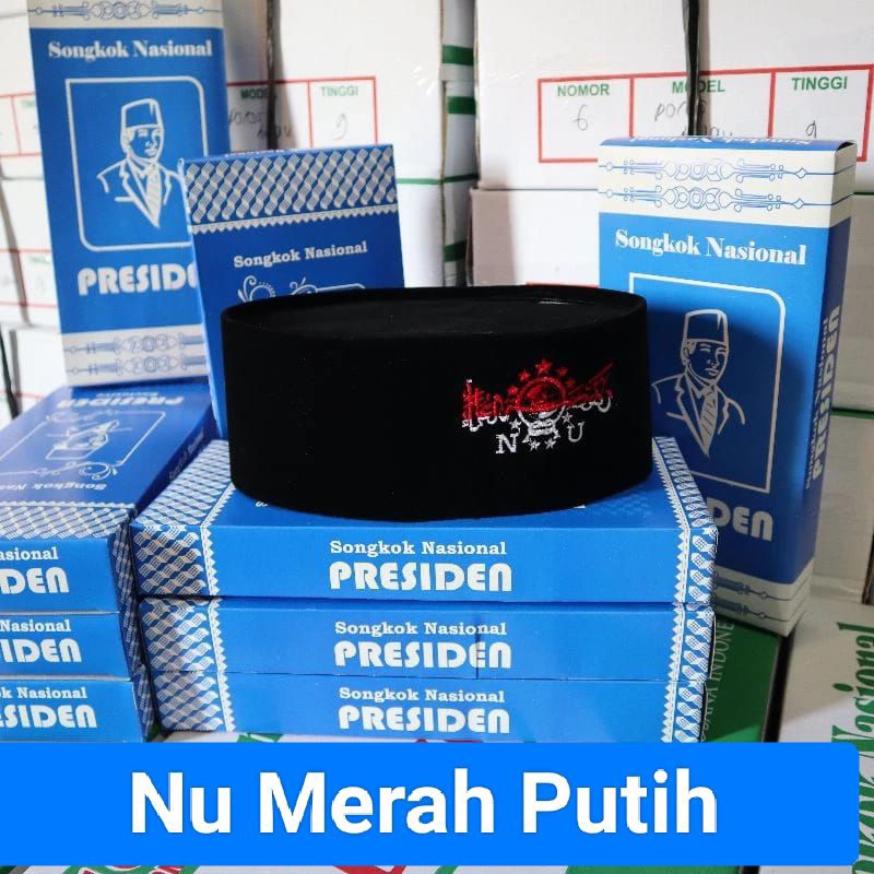 Peci Songkok Nu / Peci Nu Anak Laki - Laki / Peci Nu Merah Putih Anak / Songkok Hitam