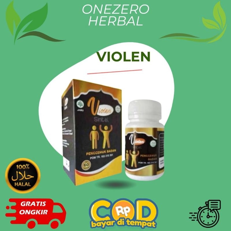 *PROMO* VIOLEN Obat Penggemuk Herbal Penambah Berat Badan (60 Kapsul) Asli 100% Original