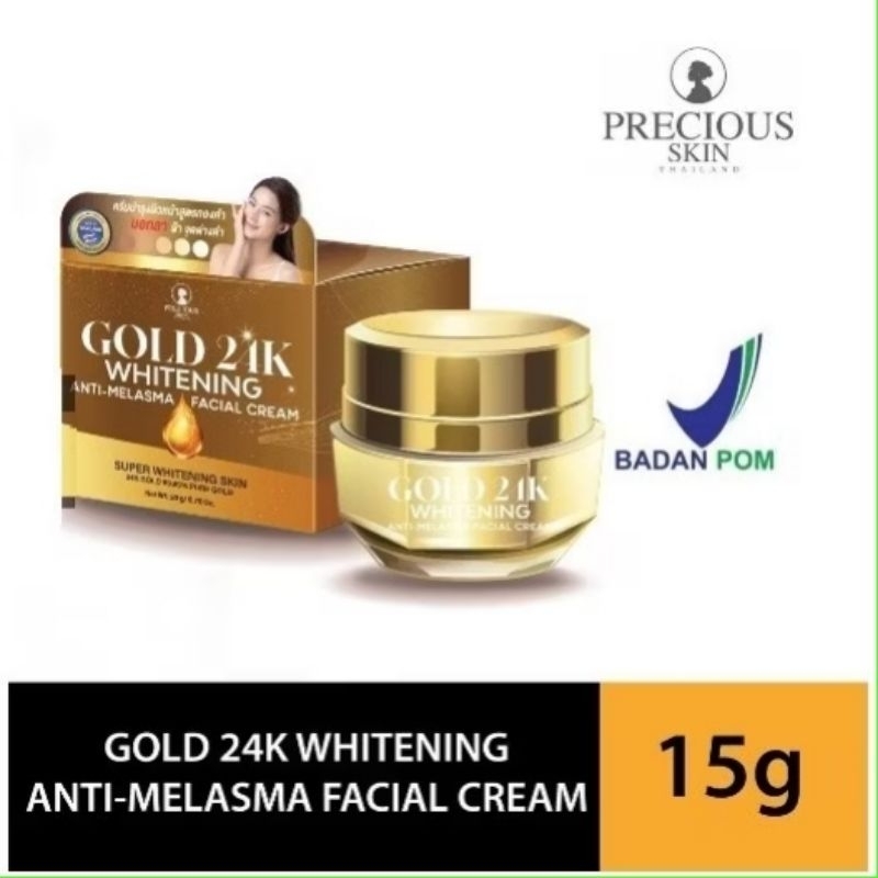Precious Skin Gold 24K Whitening Anti Melasma Facial Cream - Cream Wajah Anti Melasma ORI THAILAND