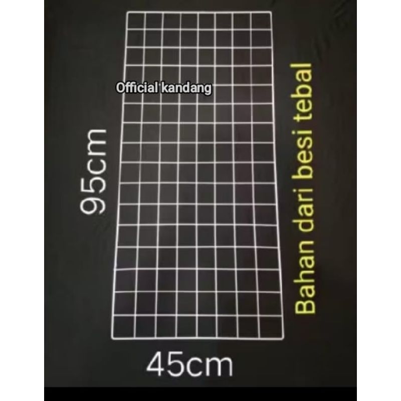 Ram besi dingding (kawat besi tebal )hias ukuran 95x45cm display kawat gantung hook aksesoris