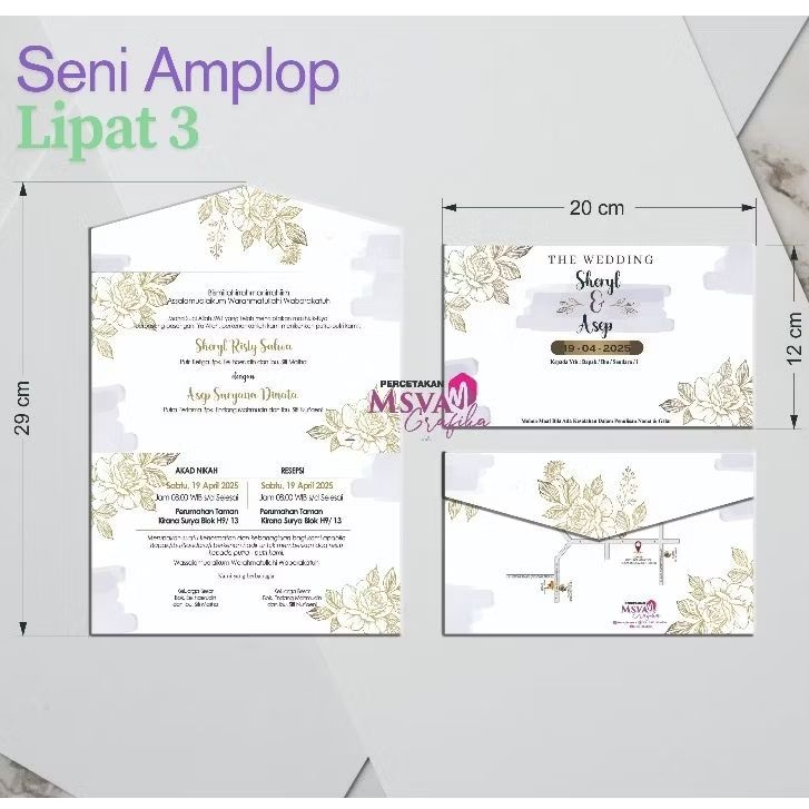 Undangan Pernikahan Rustic Semi Amplop | Baca Deskripsi | Surat Undangan Pernikahan.