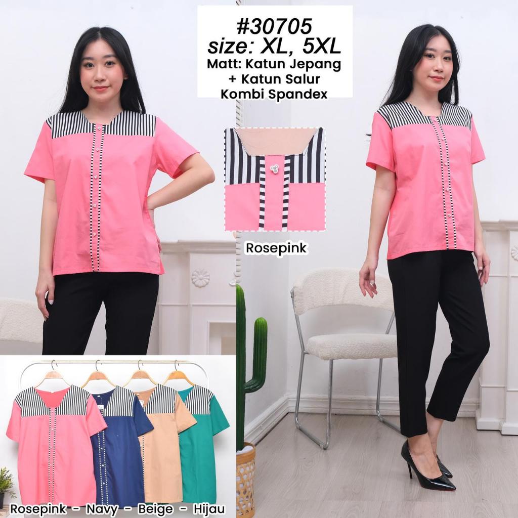 CUBIC Blouse Katun x Kaos Daily Wanita 30705 Khusus Size XL Dan 5L