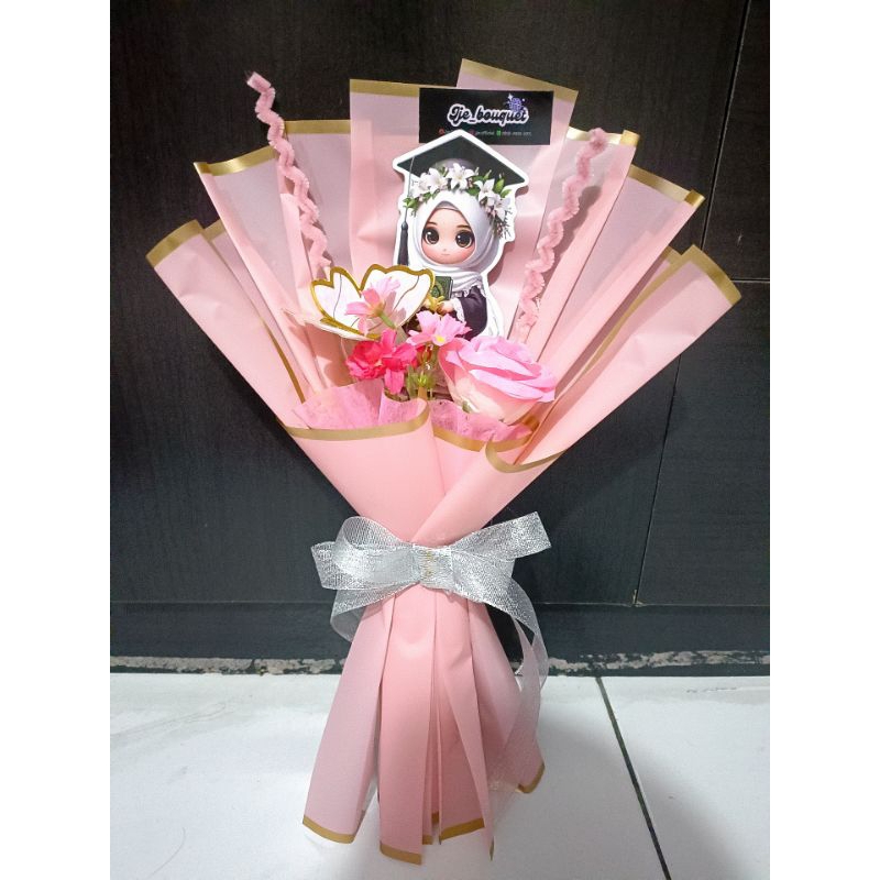 buket wisuda mini+kartu ucapan