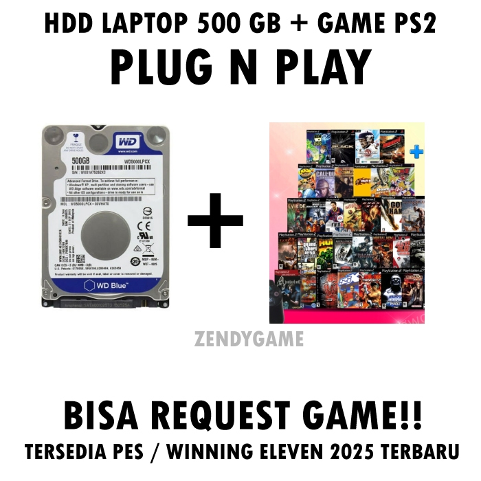 PLUG N PLAY HARDISK PS2 500 GB | HDD GAME PS2 TINGGAL COLOK | SEMUA FIRMWARE | HARDISK PS2 FULL GAME