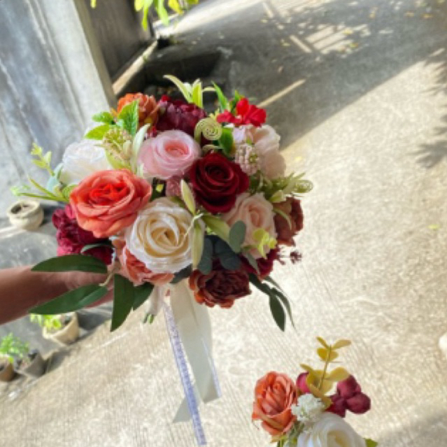 Buket Bunga Pengantin Artificial Hand Bouquet  Bouquet Wedding