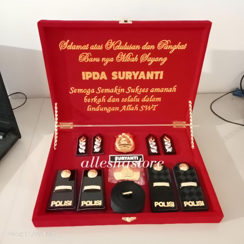 pangkat PDH PDU polisi pangkat ipda sepaket set box request