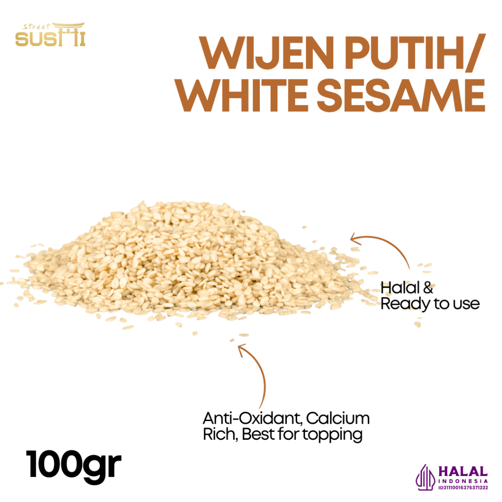 

Wijen Putih / White Sesame 100gr