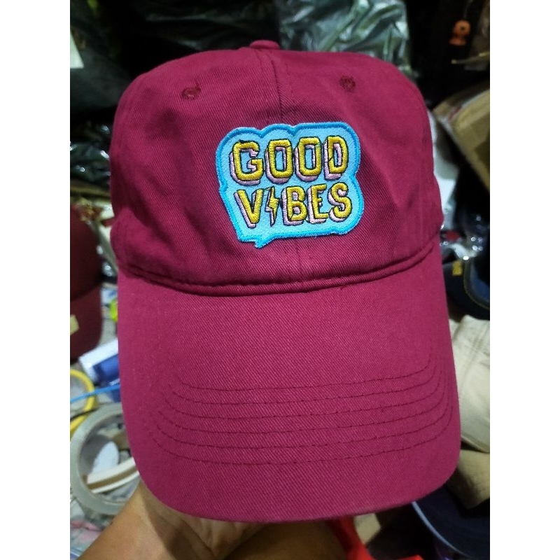 topi caps H.HX good vibes bordir seconthrif