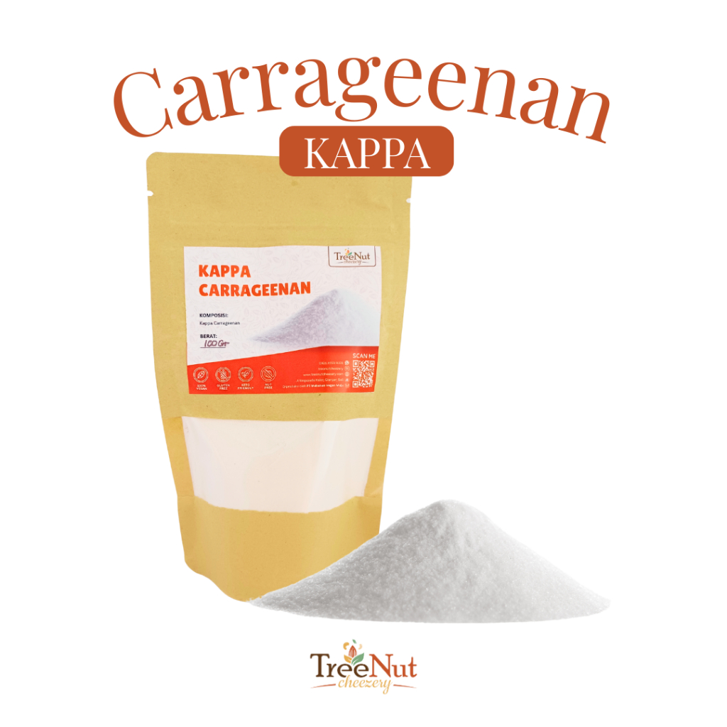 

Kappa Karagenan Murni 100gr – Pengental Nabati untuk Keju Vegan yang Bisa Meleleh | TreeNut Cheezery