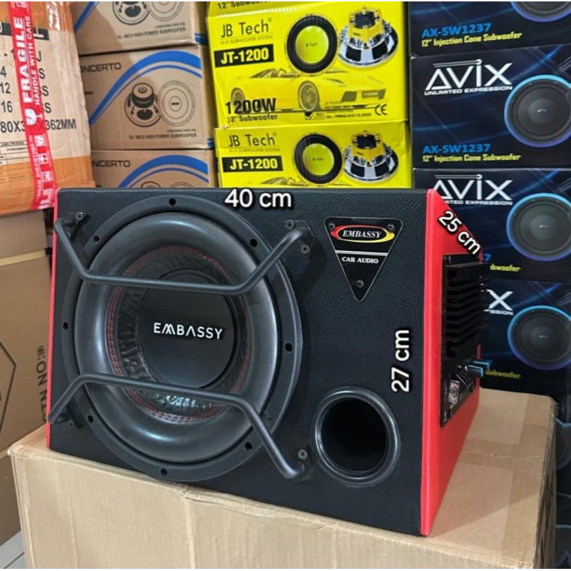 Speaker SUBwoofer (ACTIVE) BASS TUBE 10inch EMBASSY FREMIUM Max 600Watt (Mobil) Universal
