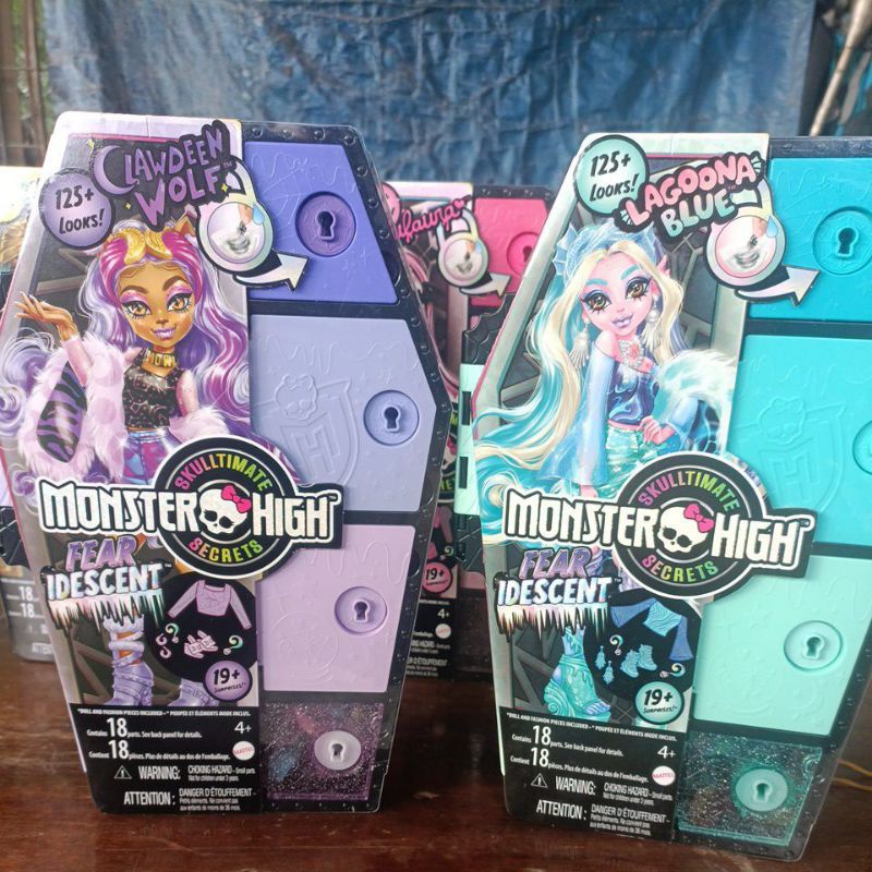 2 box MONSTER' HIGH CLAWDEEN & LAGONA BLUE