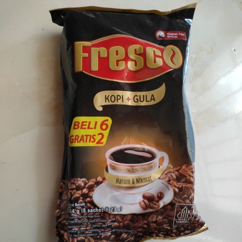 

Kopi kapal api fresco kopi gula harum dan nikmat rencengan atw pack isi 8