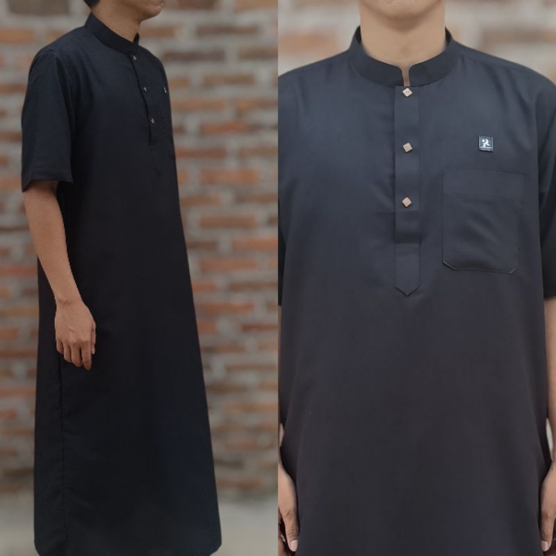 Jubah Dewasa Cowok Lengan Pendek | Gamis Afsheen PR Polos Laki Laki Dewasa